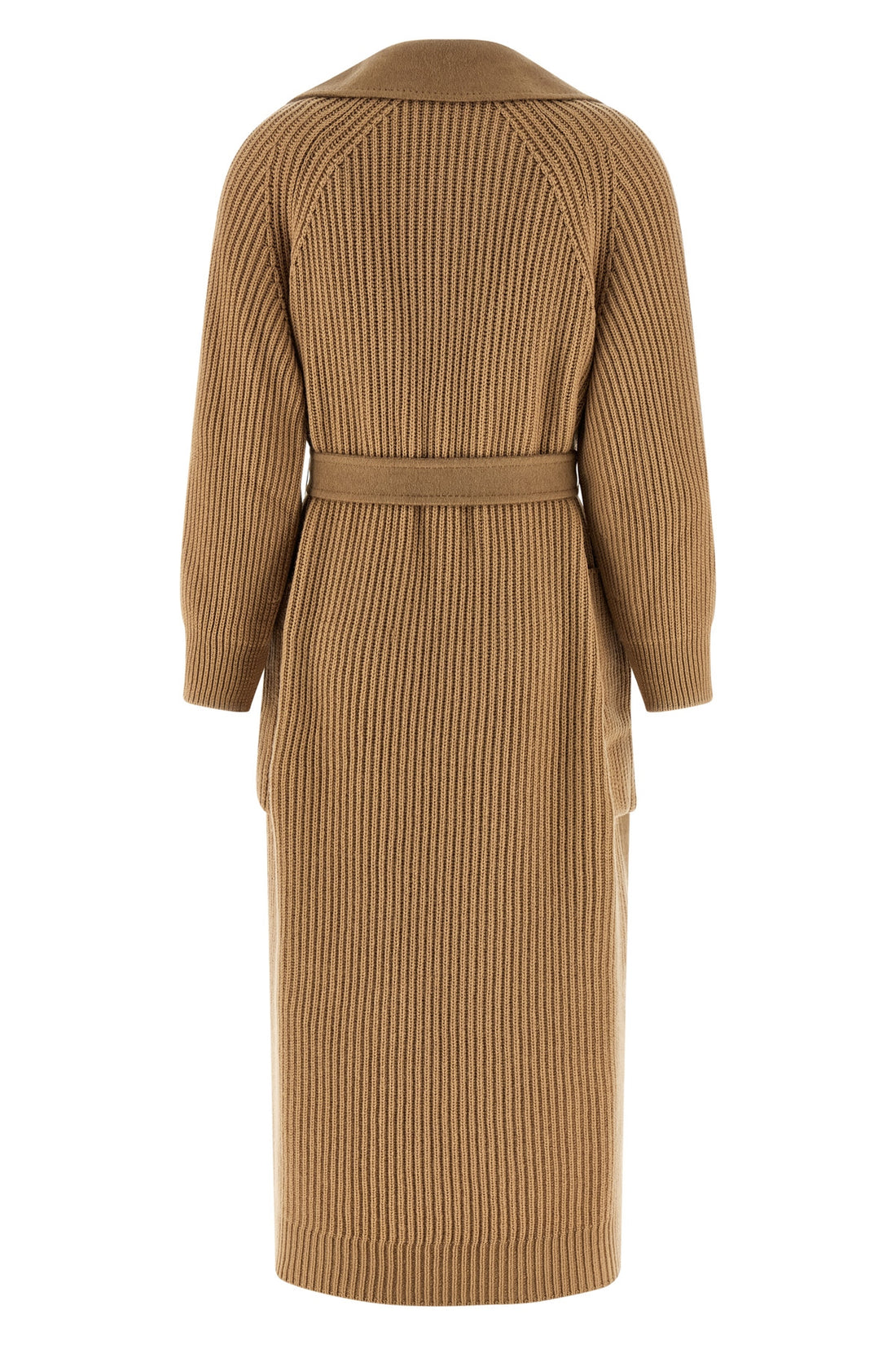 MAX MARA 40 long berard1234 coat in english ribbed wool and cashmere yarn