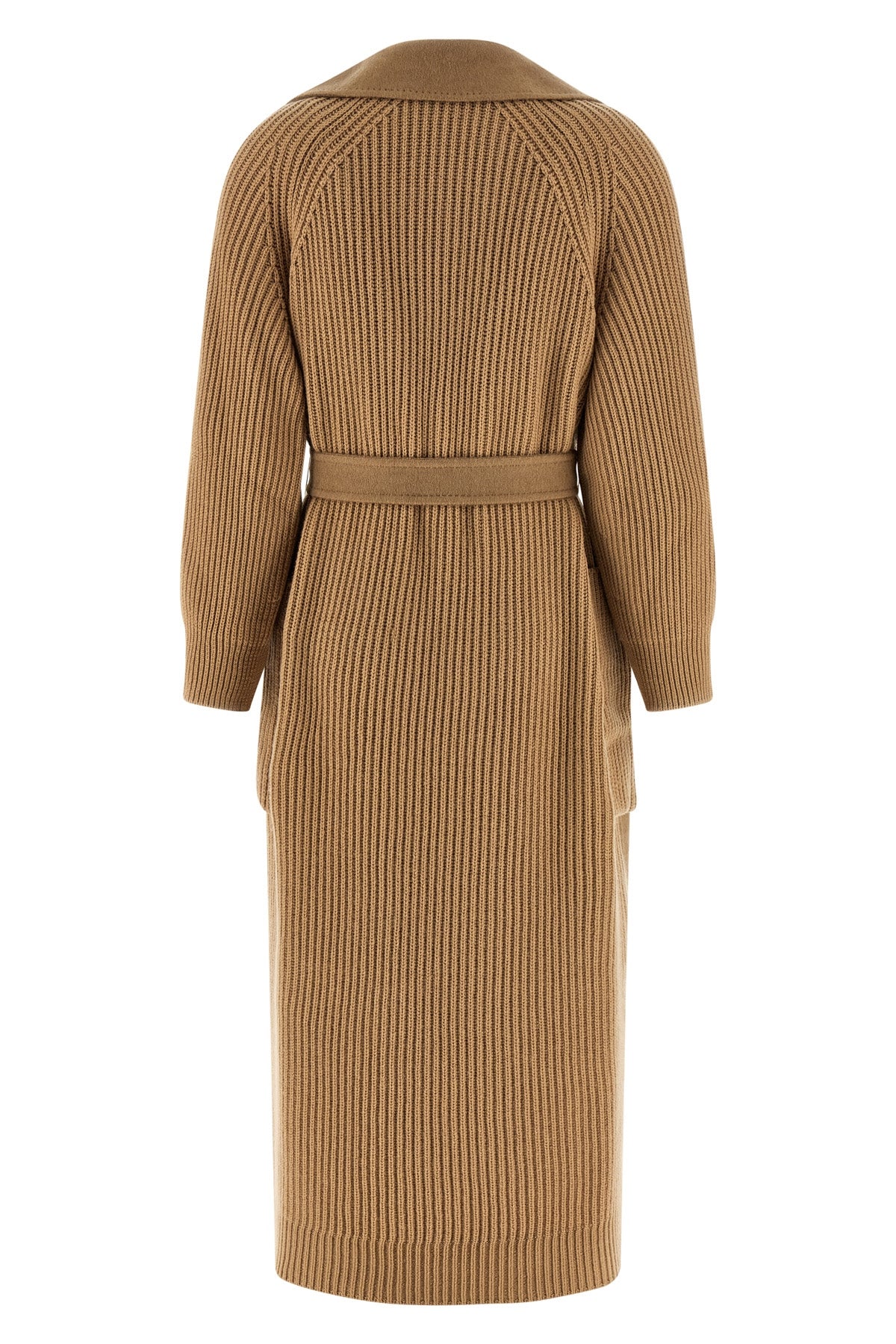 long berard1234 coat in english ribbed wool and cashmere yarn