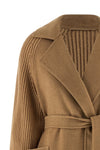 long berard1234 coat in english ribbed wool and cashmere yarn
