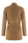 harold blazer in pure camel double drap finished