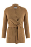 harold blazer in pure camel double drap finished