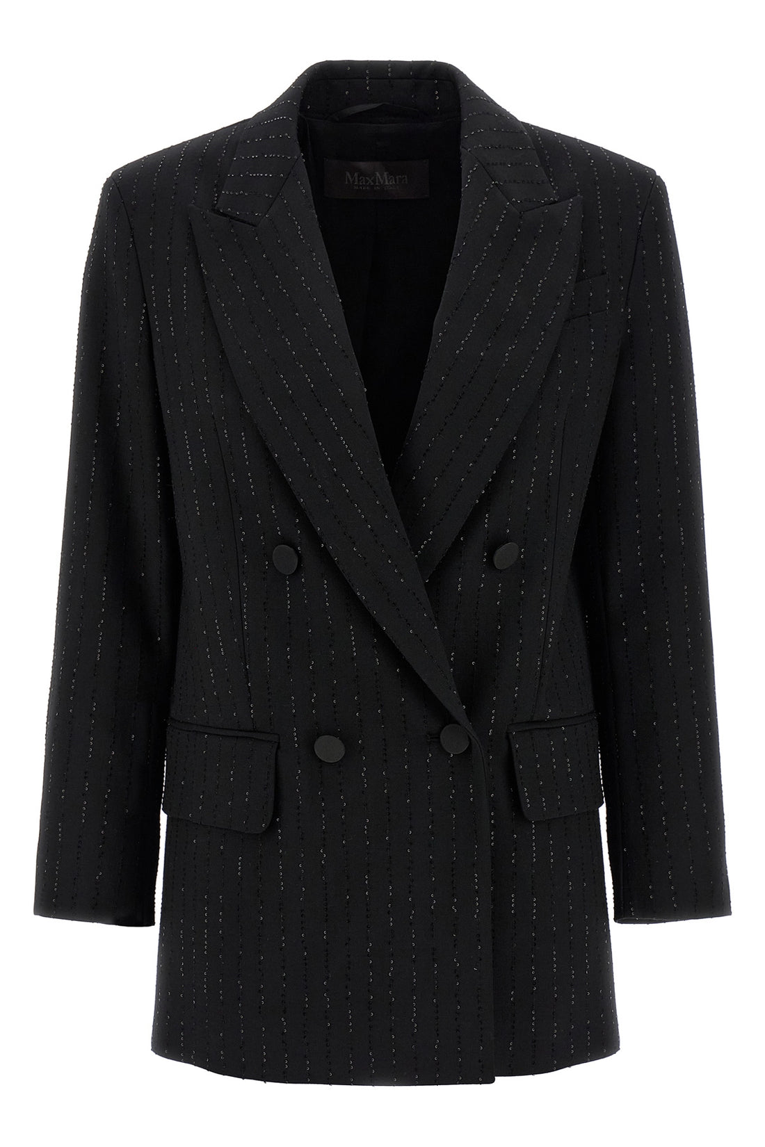 MAX MARA 38 appia double-breasted blazer in wool sail