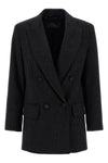 appia double-breasted blazer in wool sail