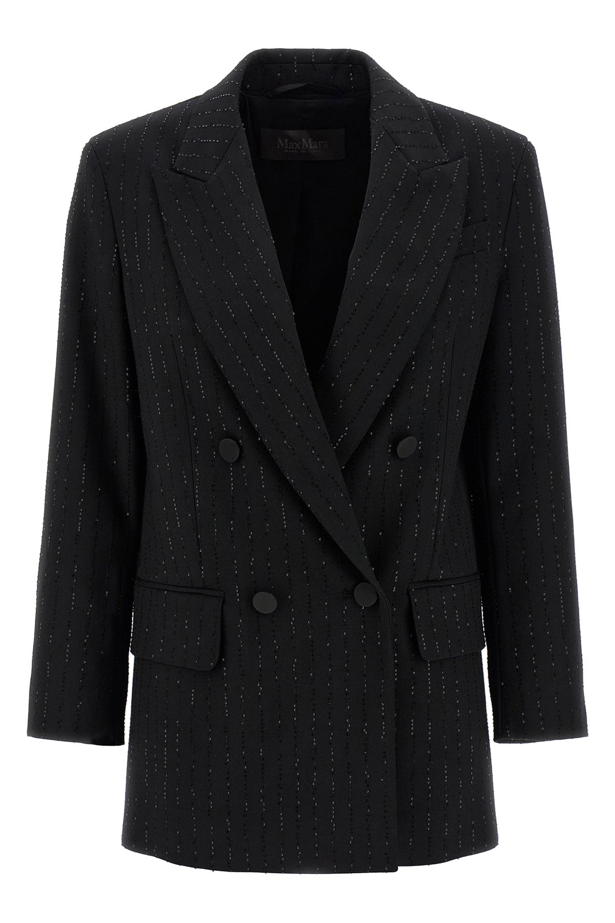 appia double-breasted blazer in wool sail