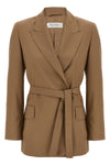 talento blazer in light pure wool canvas finished