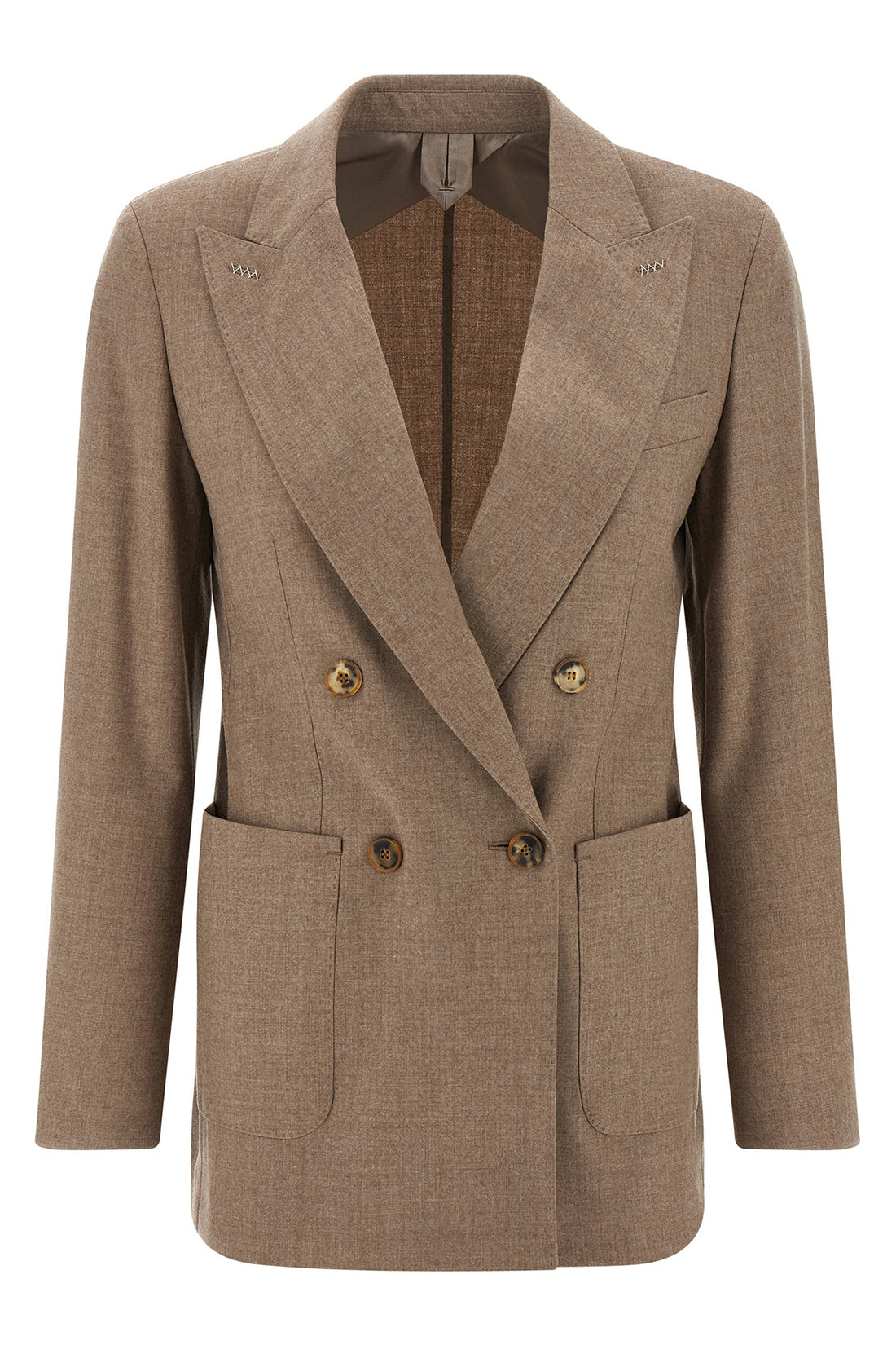 MAX MARA 42 harald double-breasted blazer in stretch cashmere foule