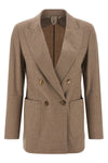 harald double-breasted blazer in stretch cashmere foule