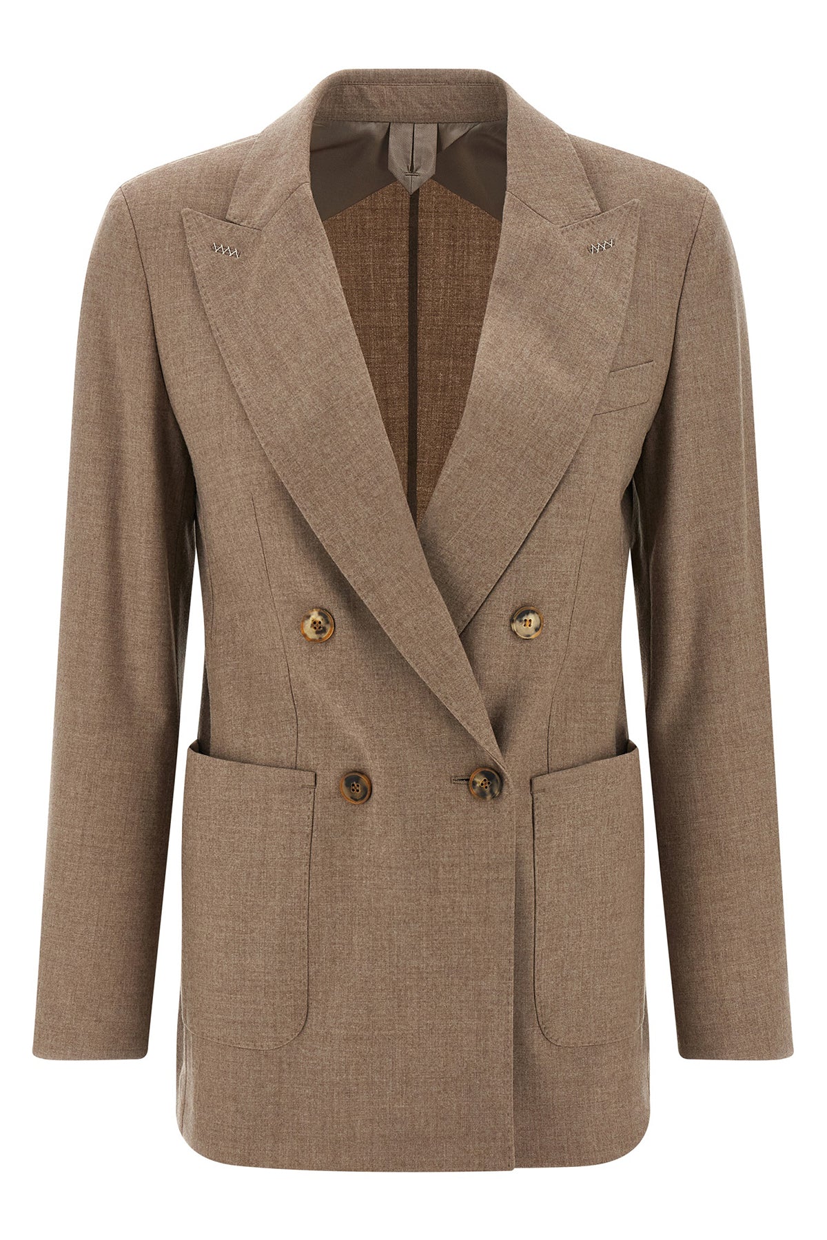 harald double-breasted blazer in stretch cashmere foule