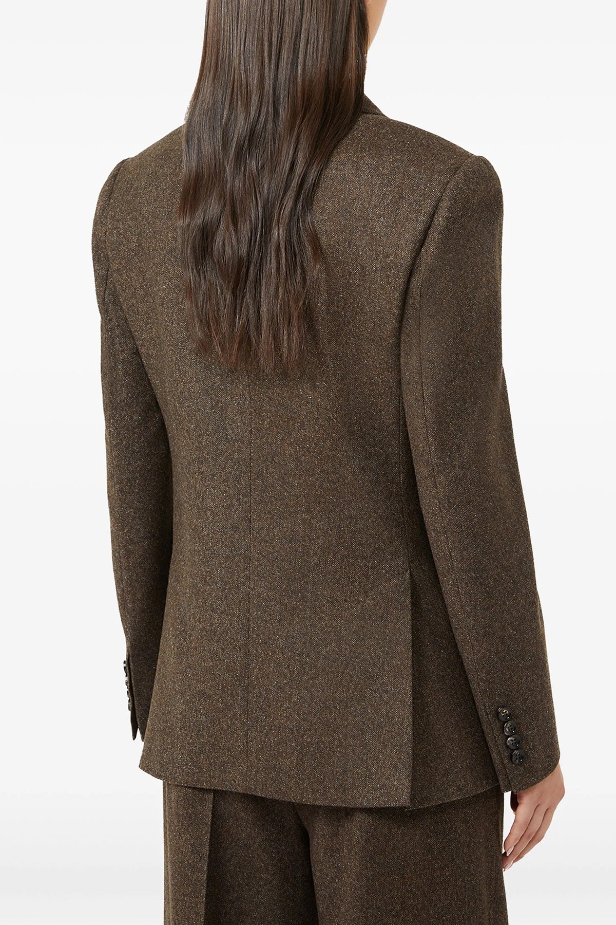 bermuda1234 single-breasted blazer in pure wool tweed