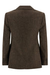 bermuda1234 single-breasted blazer in pure wool tweed
