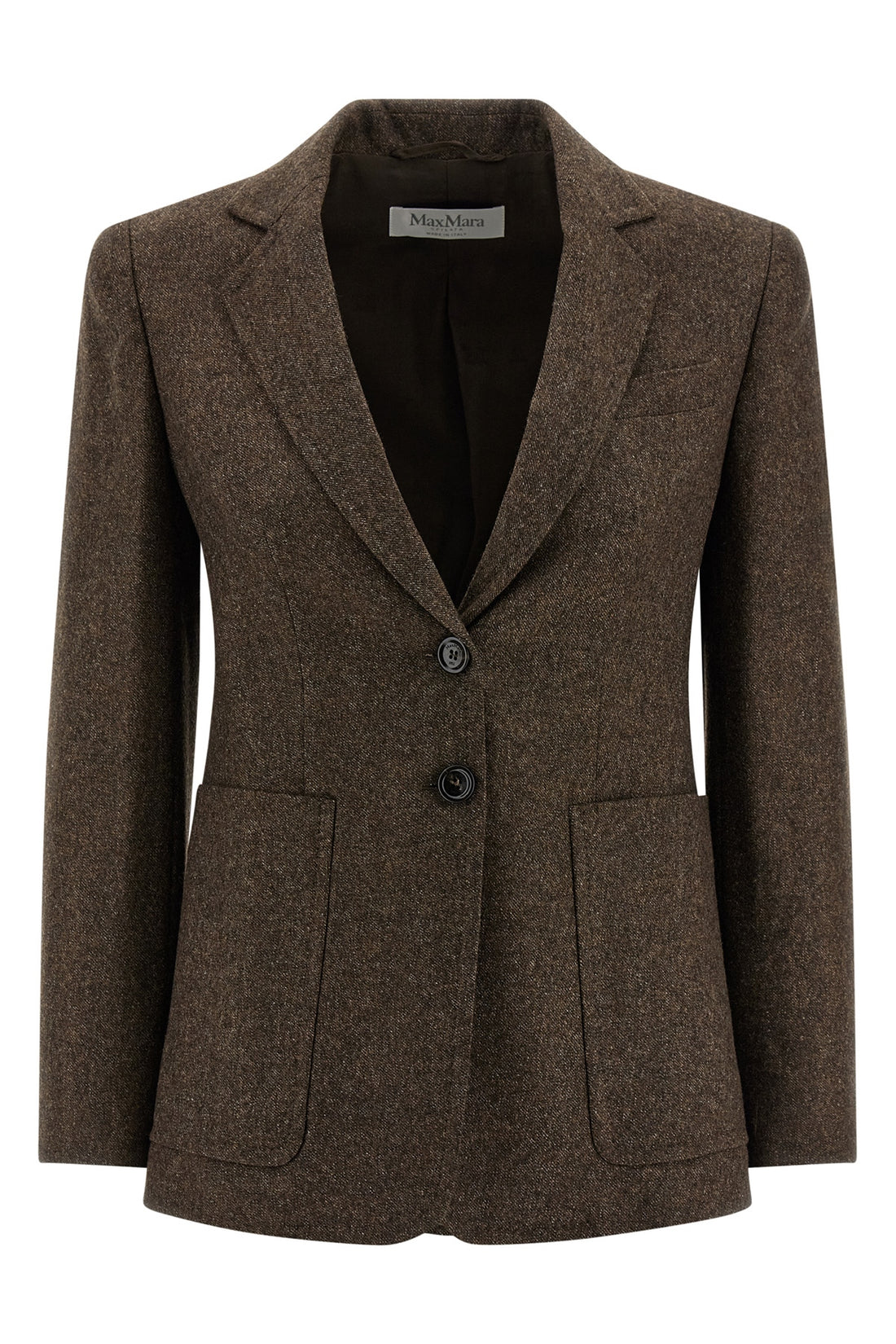 MAX MARA 38 bermuda1234 single-breasted blazer in pure wool tweed