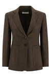 bermuda1234 single-breasted blazer in pure wool tweed