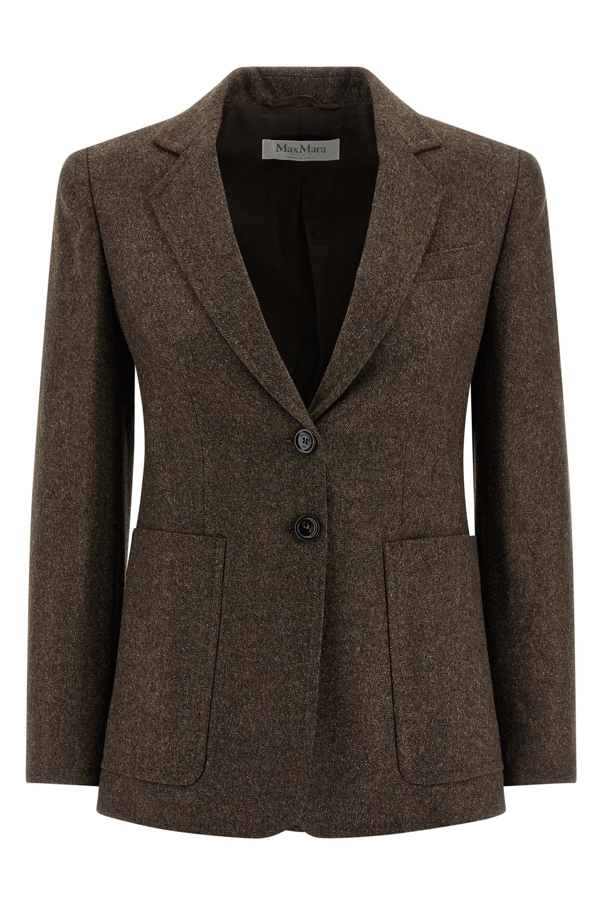 bermuda1234 single-breasted blazer in pure wool tweed