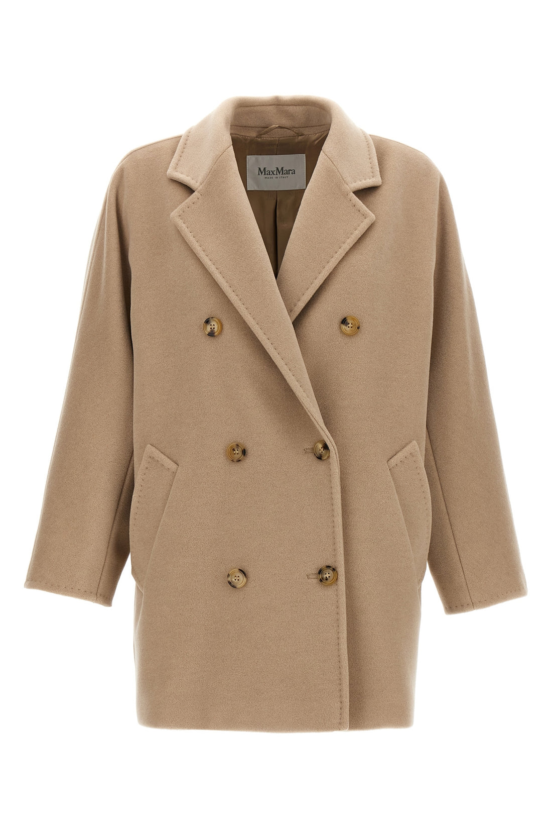 MAX MARA 42 rebus - 101801 icon coat double-breasted wool and cashmere beaver coat