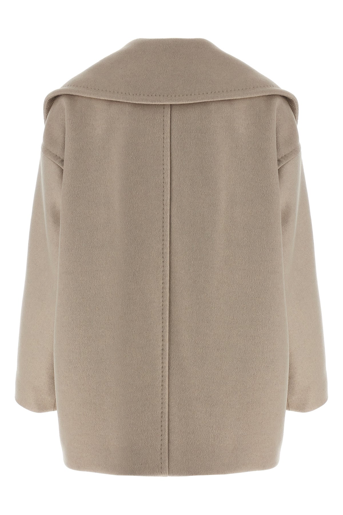 mario double-breasted coat in pure cashmere drap