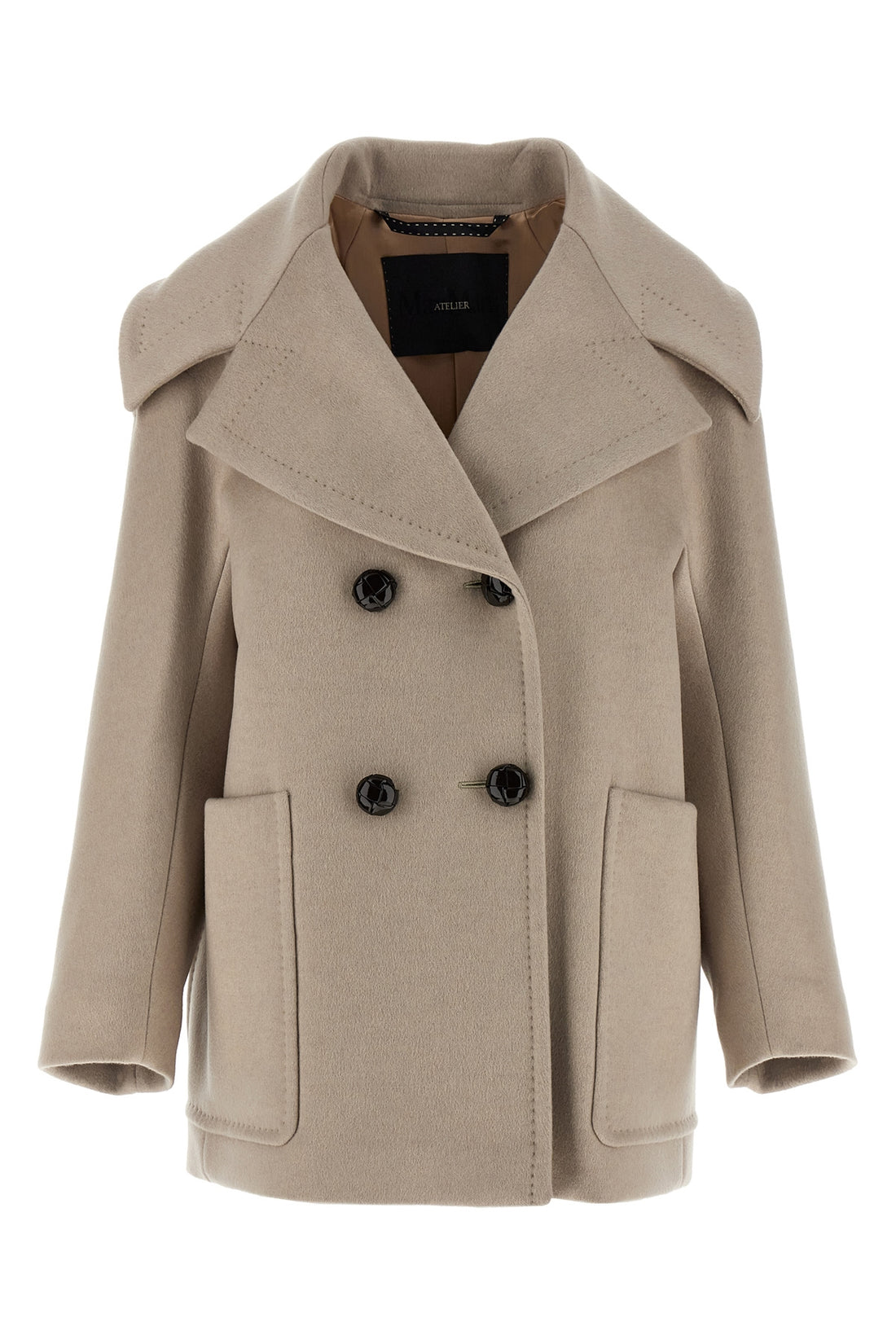 MAX MARA 38 mario double-breasted coat in pure cashmere drap