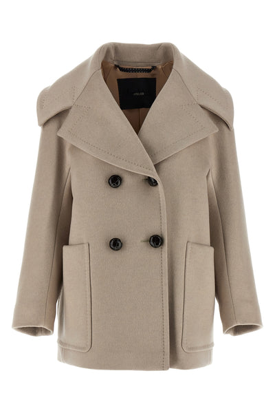 mario double-breasted coat in pure cashmere drap