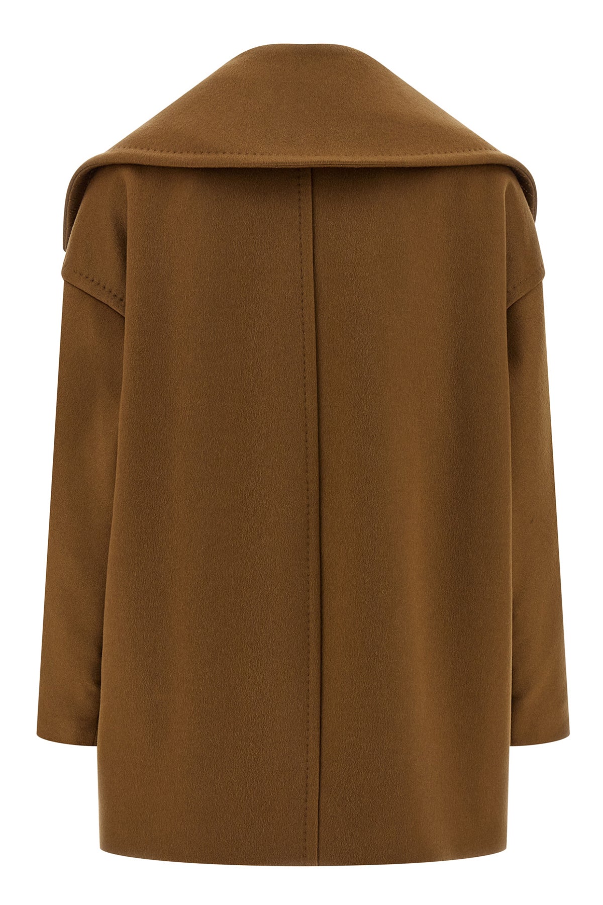 mario double-breasted coat in pure cashmere drap