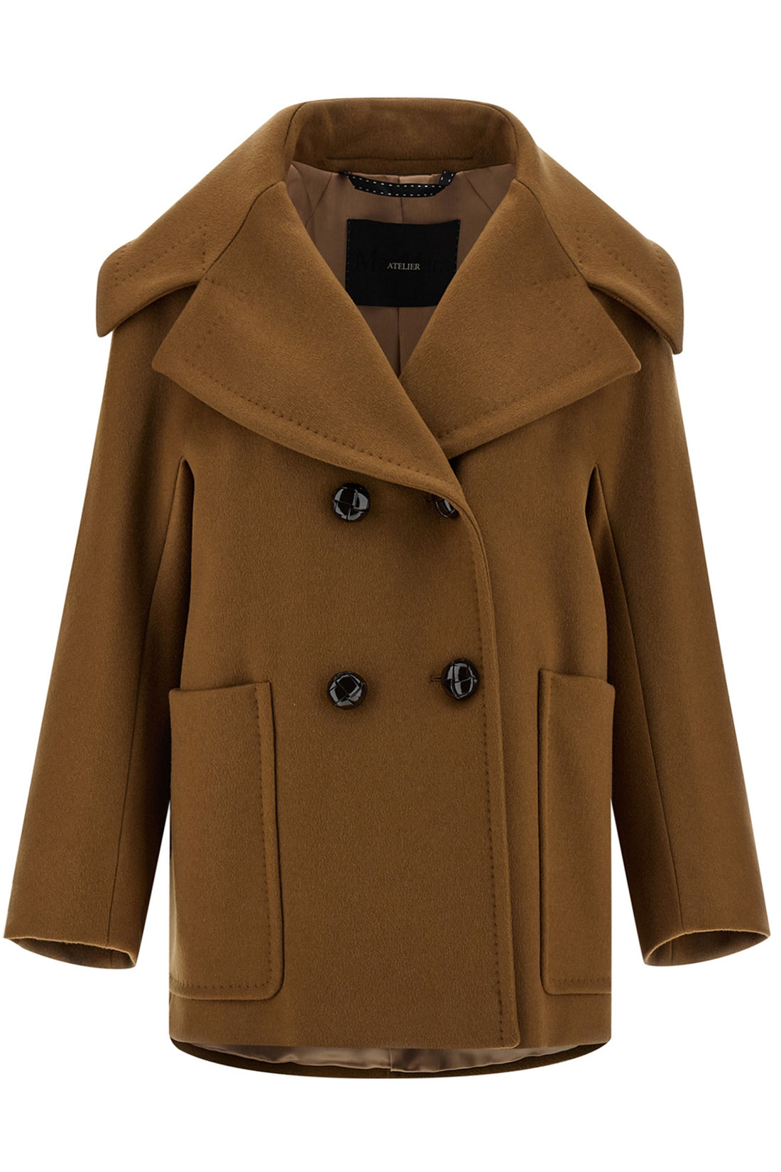 MAX MARA 38 mario double-breasted coat in pure cashmere drap