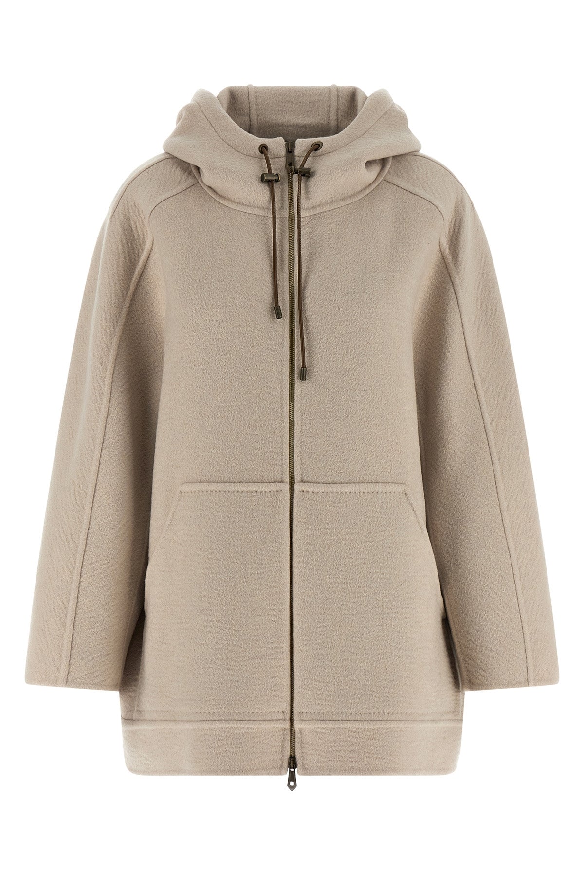 gradi double hand-stitched coat of pure washed cashmere