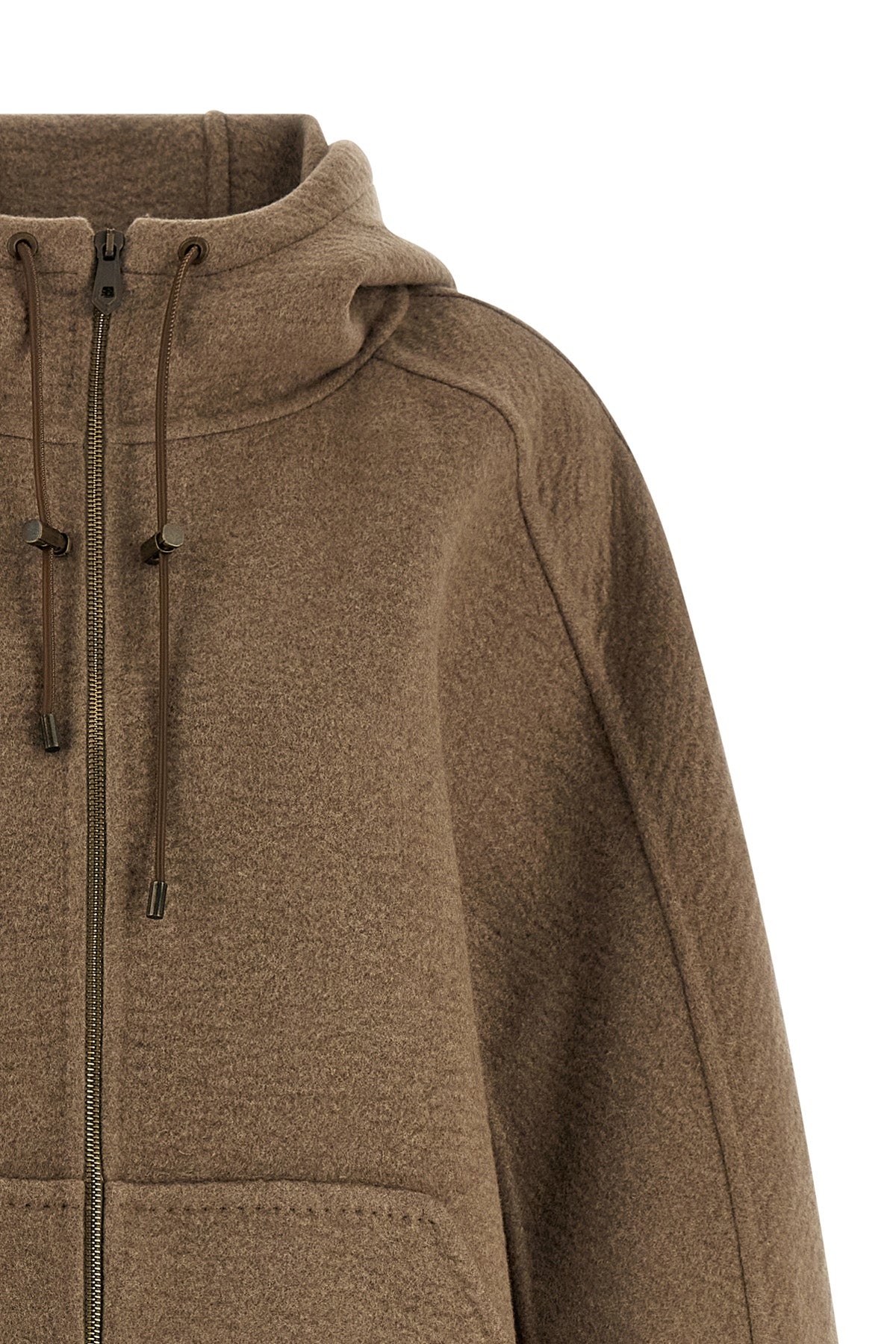 gradi double hand-stitched coat of pure washed cashmere