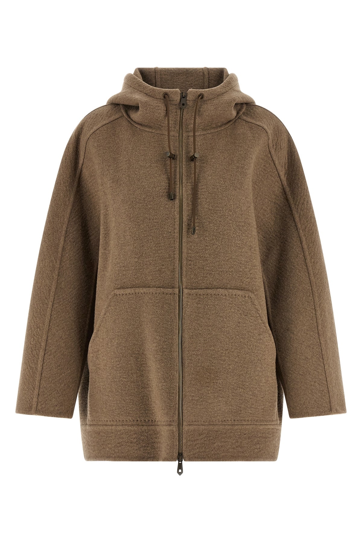 gradi double hand-stitched coat of pure washed cashmere