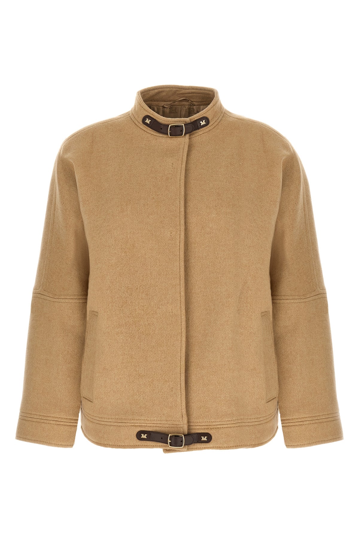 fascia bomber jacket in cashmere