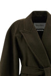 verna coat in double drap of hand-stitched baby camel finished