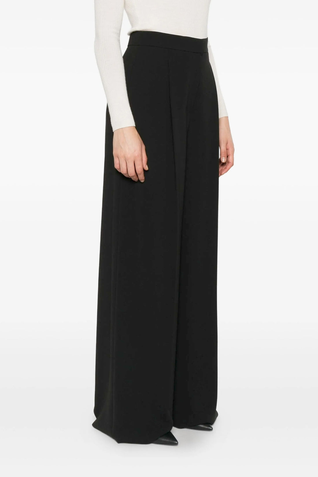 MAX MARA 44 laccato palazzo pants
