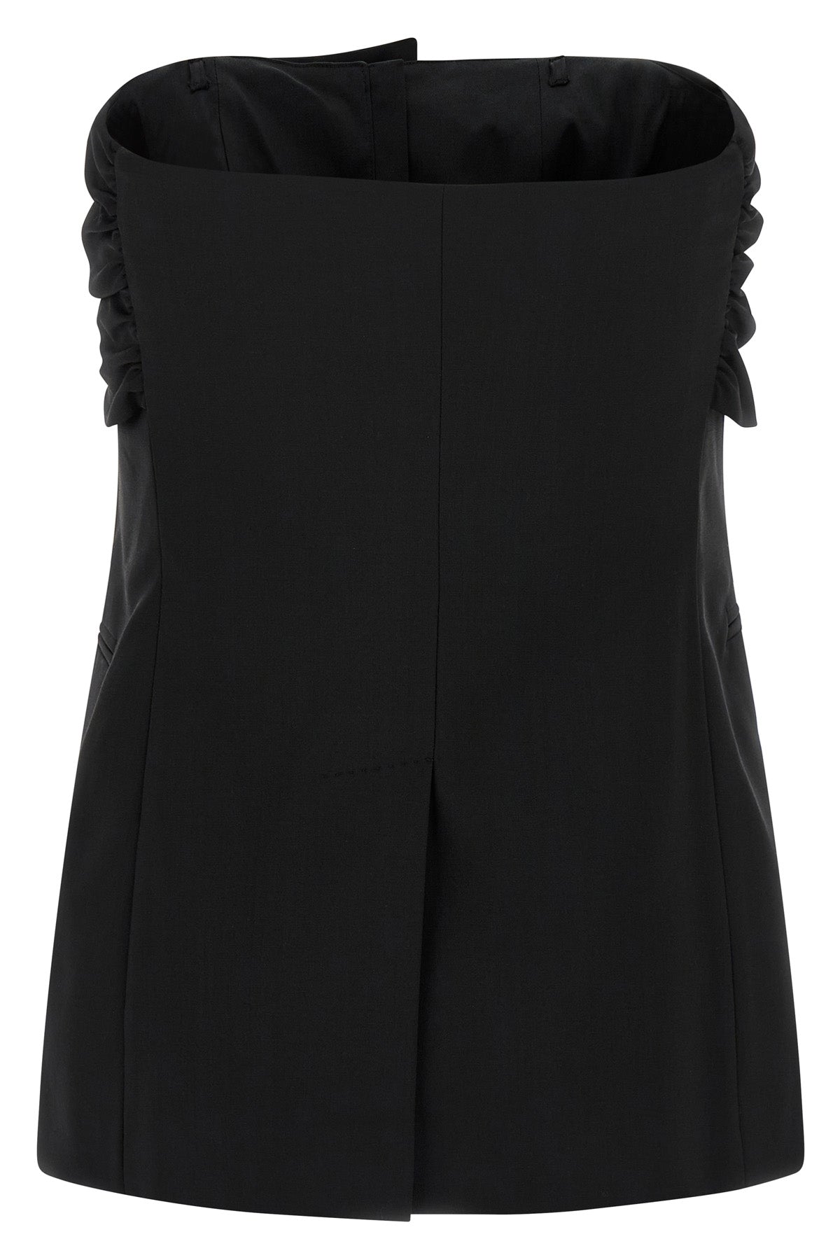 veruska sleeve top in light pure wool canvas