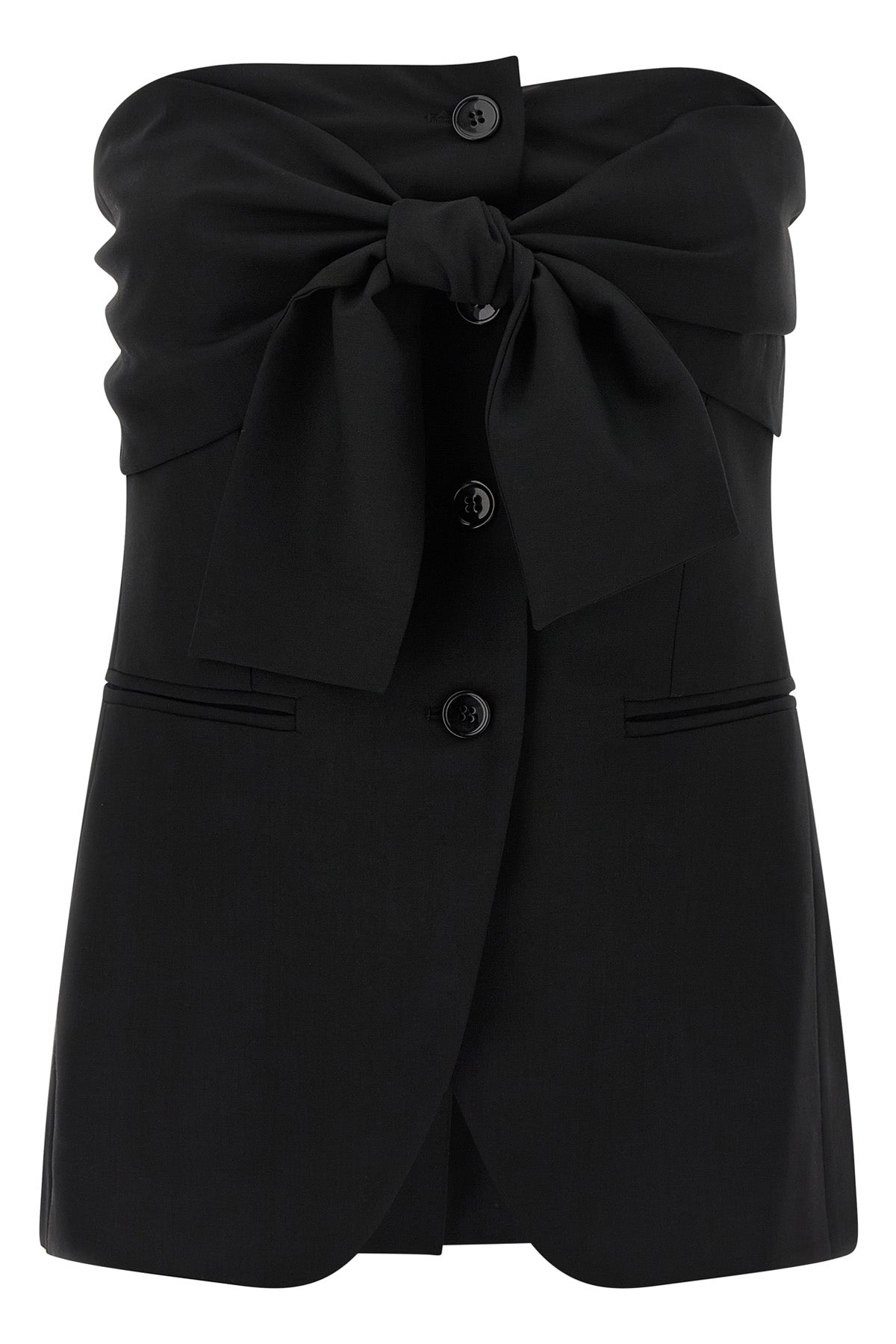 veruska sleeve top in light pure wool canvas