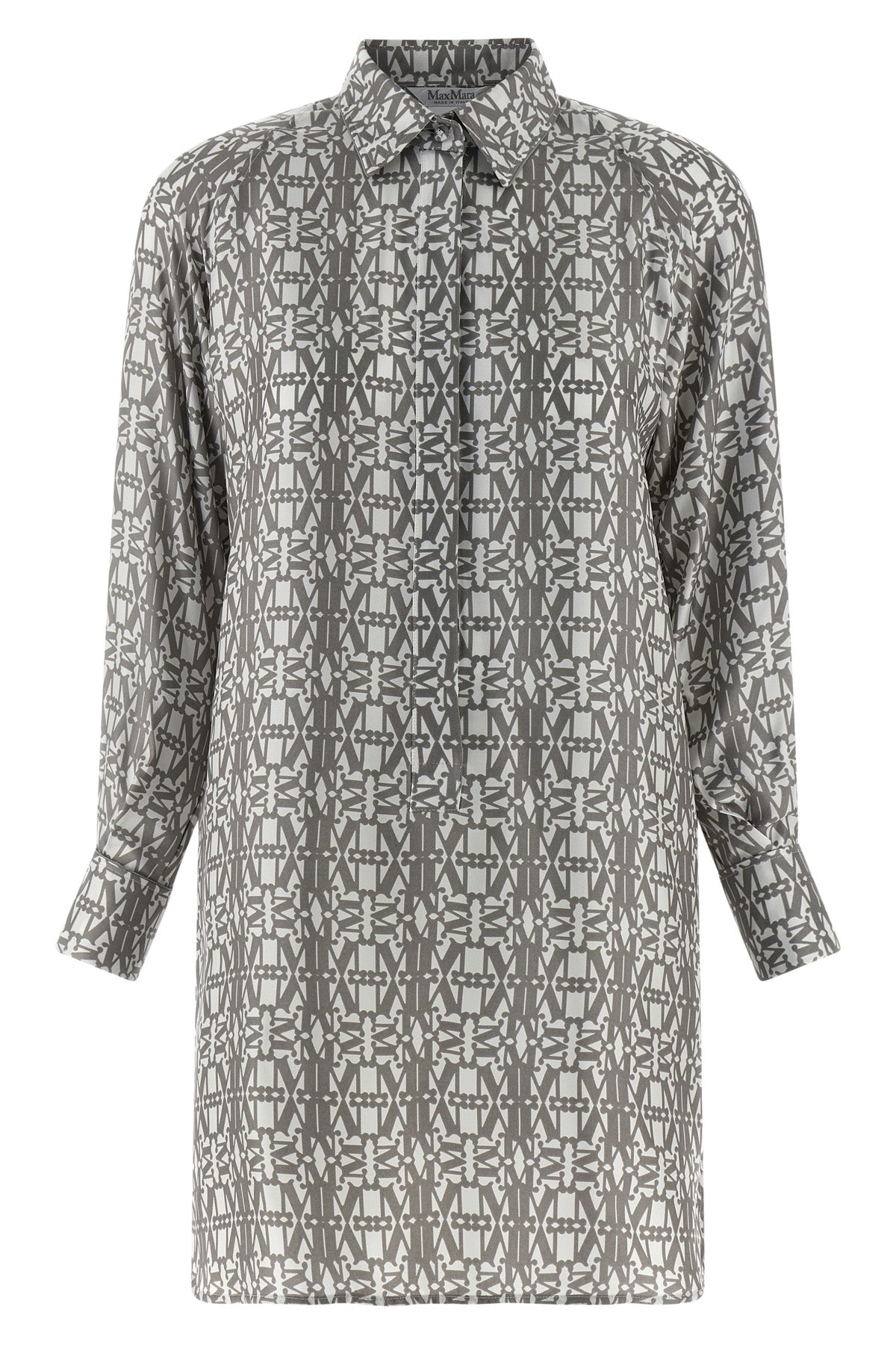 grembo mini dress in pure silk twill