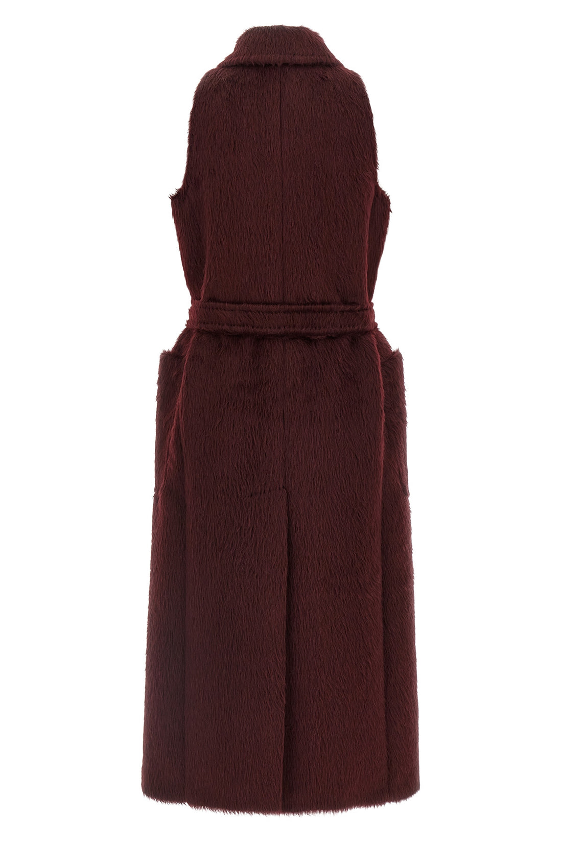 MAX MARA 38 abbozzi1234 long coat in long-haired alpaca and wool fabric
