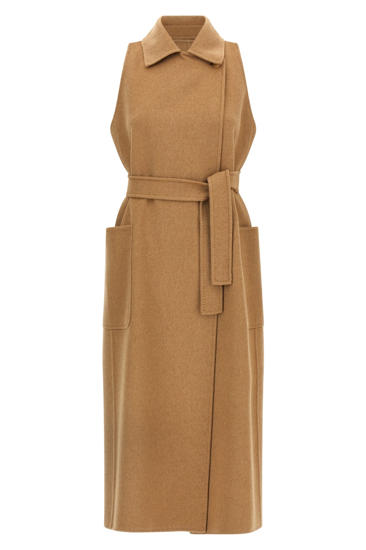 berlina1234 coat in double drap of hand-stitched baby camel