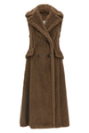 long boario1234 coat in alpaca and wool teddy fabric on a silk base