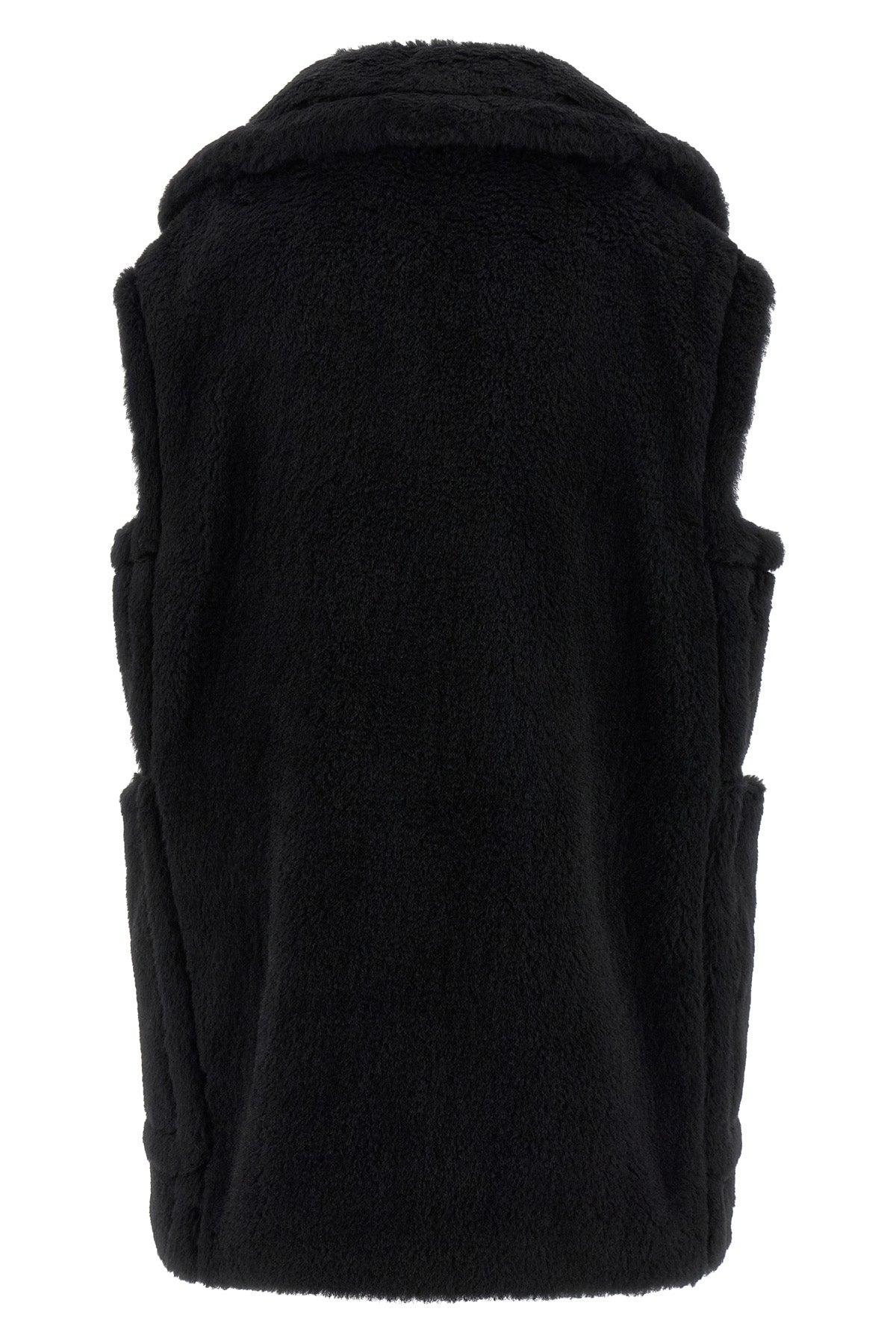 bormida1234 vest in alpaca and wool teddy fabric on a silk base