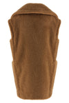 breda1234 vest in camel teddy fabric on a silk base