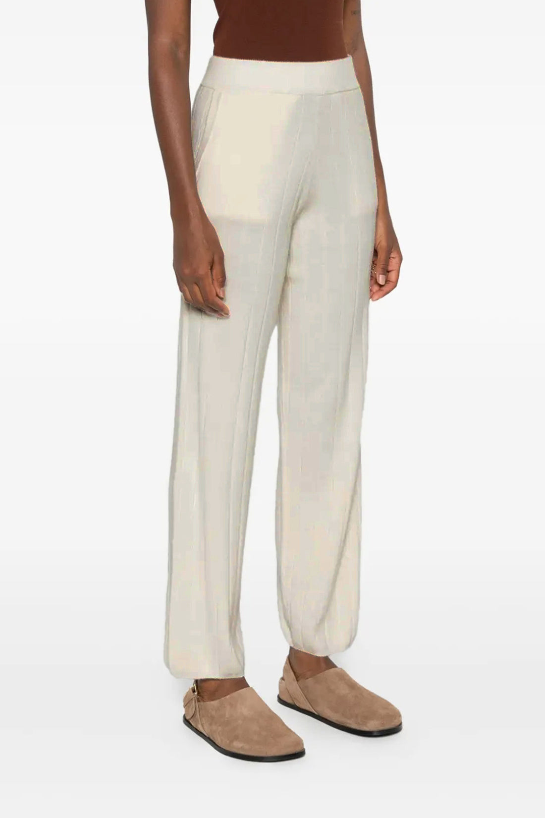 MAX MARA L jardin joggers in pure cashmere yarn worked in wide ribs
