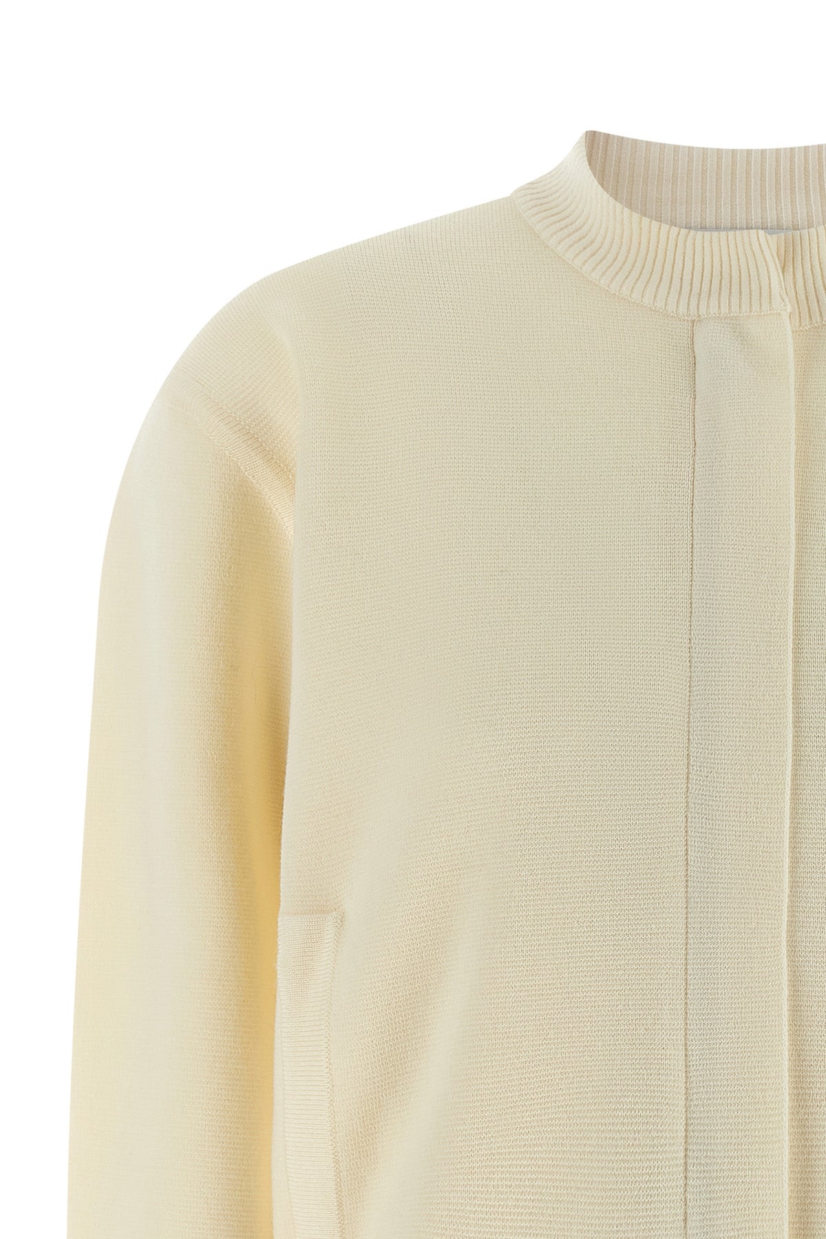pelago cardigan in fabric-stitch wool yarn