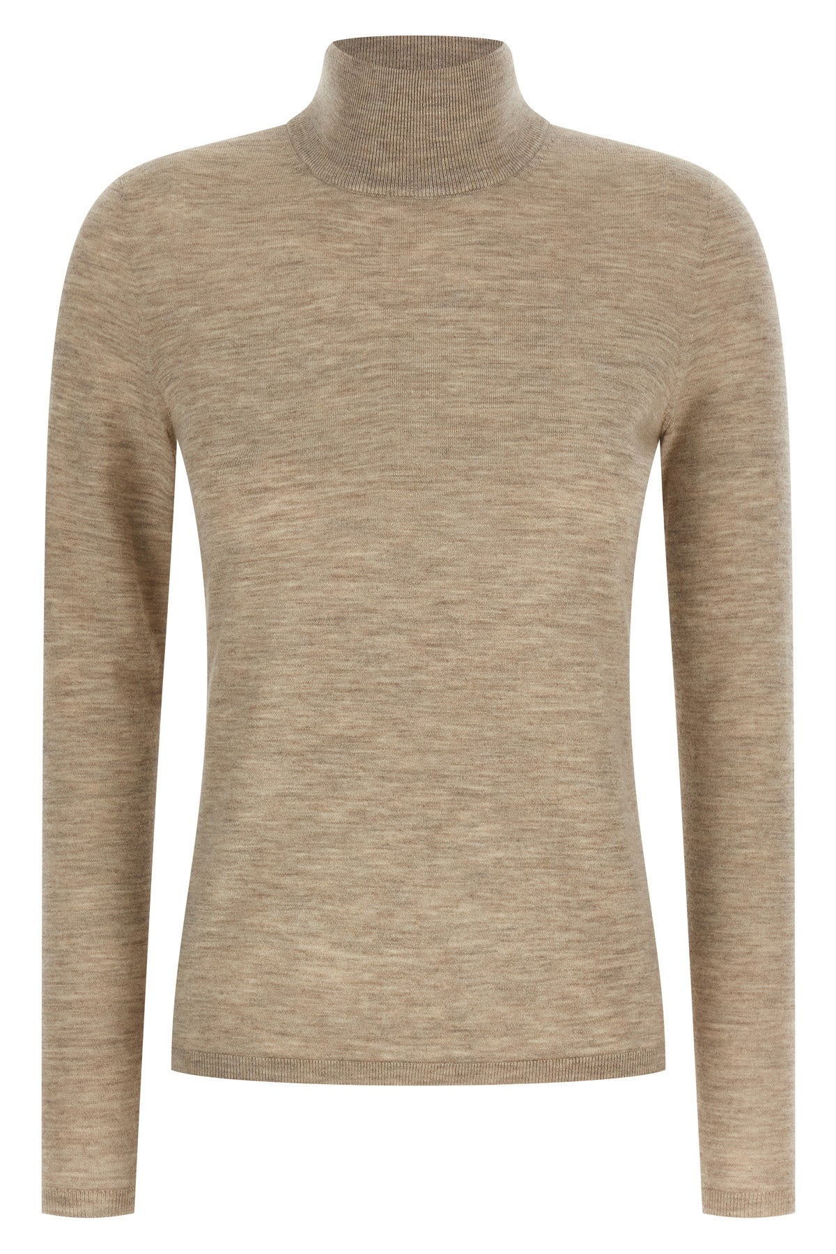 meana turtleneck sweater in light shaved pure cashmere mélange yarn