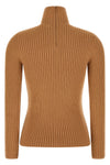 aral1234 turtleneck sweater in ribbed stretch wool and cashmere yarn