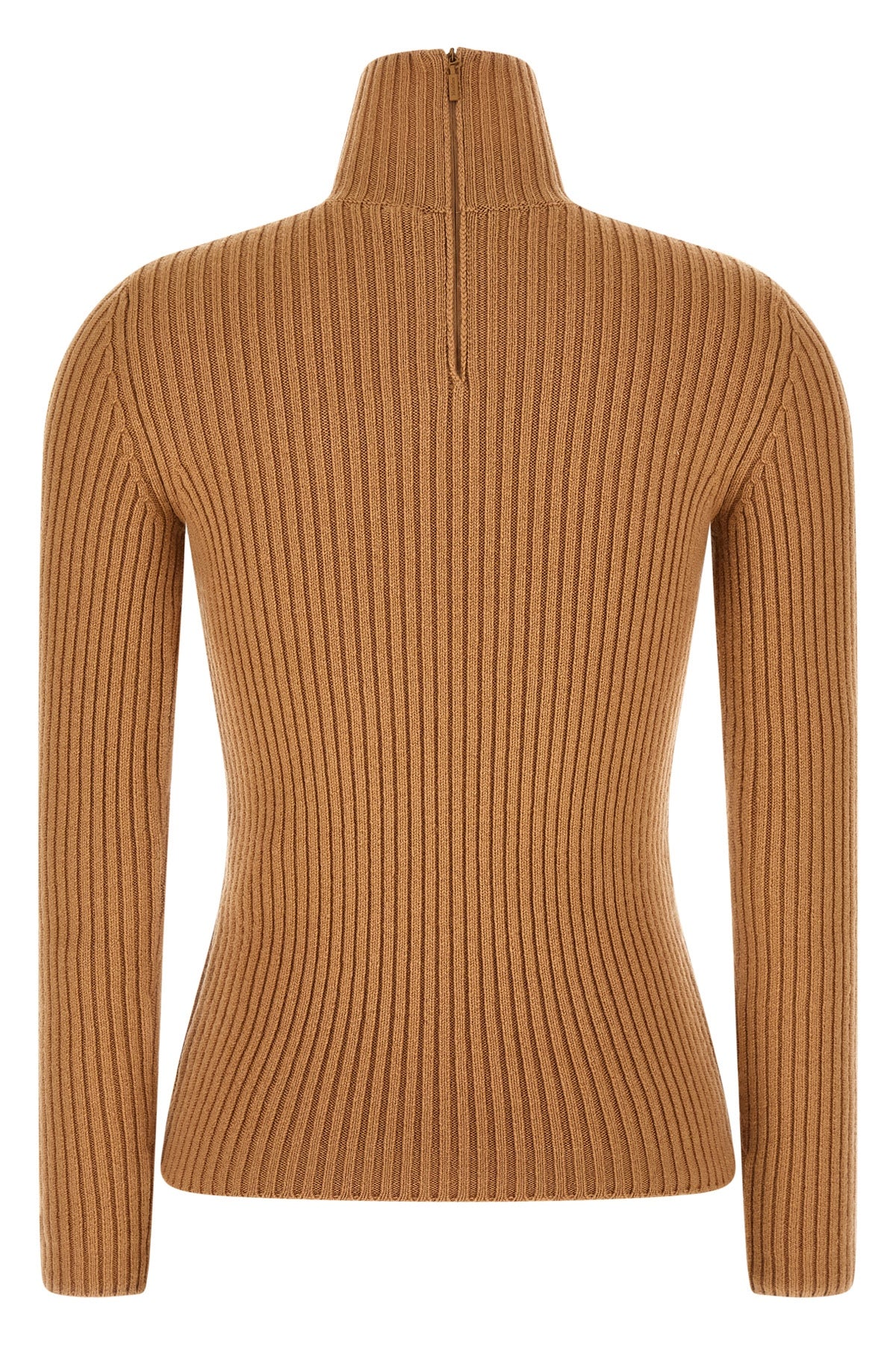 aral1234 turtleneck sweater in ribbed stretch wool and cashmere yarn