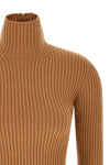 aral1234 turtleneck sweater in ribbed stretch wool and cashmere yarn