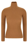 aral1234 turtleneck sweater in ribbed stretch wool and cashmere yarn