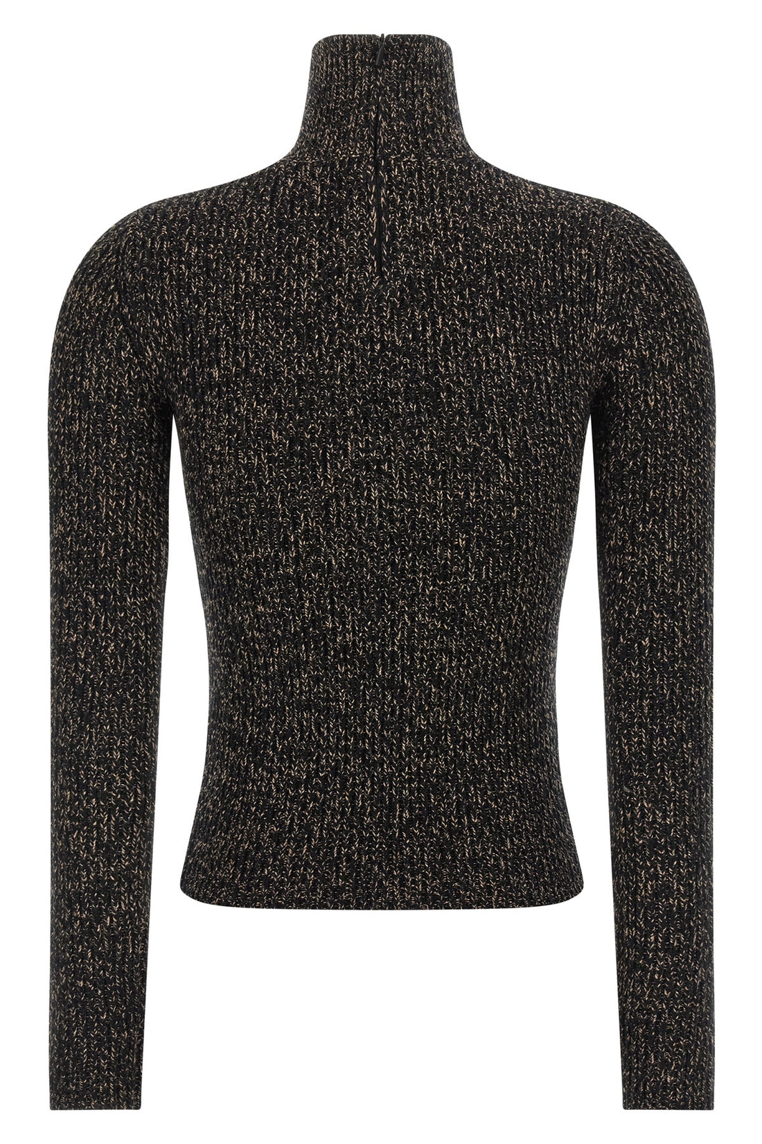 MAX MARA L azulene1234 turtleneck sweater in ribbed wool and cashmere stretch mouliné yar
