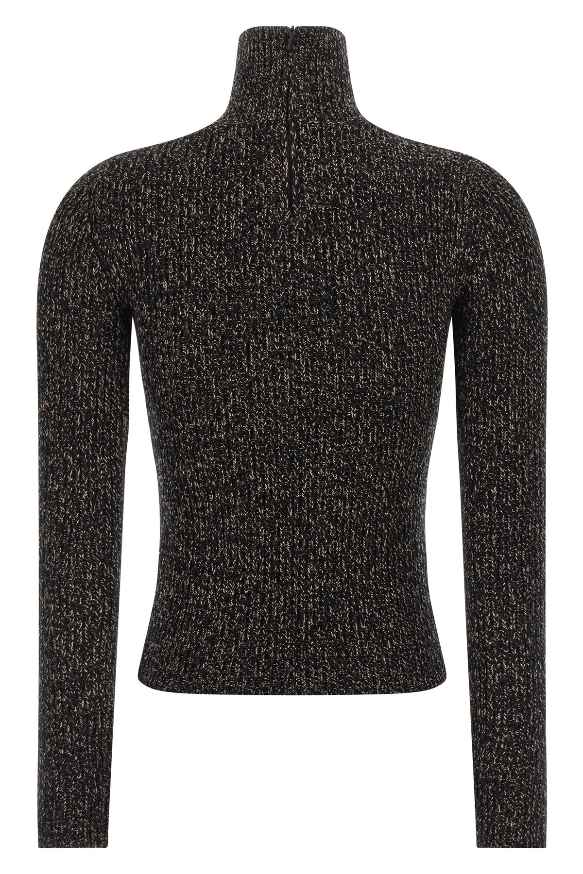 azulene1234 turtleneck sweater in ribbed wool and cashmere stretch mouliné yar