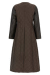 long berta1234 coat in diamond-shaped technical fabric