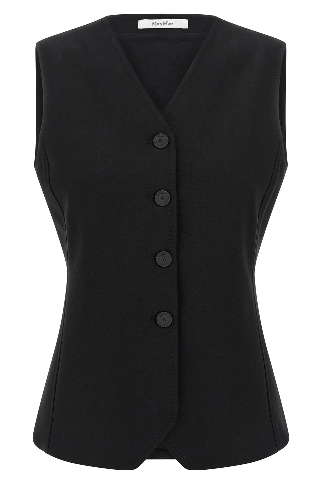 MAX MARA 38 fornovo vest in compact viscose jersey