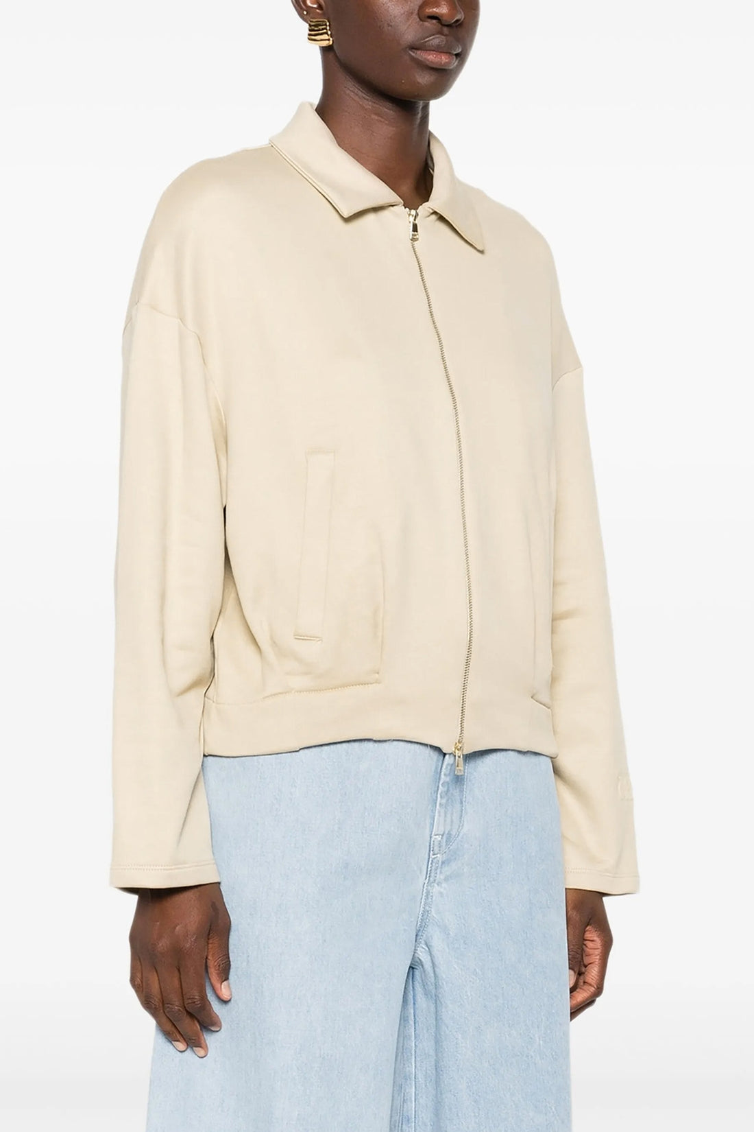 MAX MARA L argenta cropped sweatshirt in silk and cotton