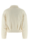 argenta cropped sweatshirt in silk and cotton